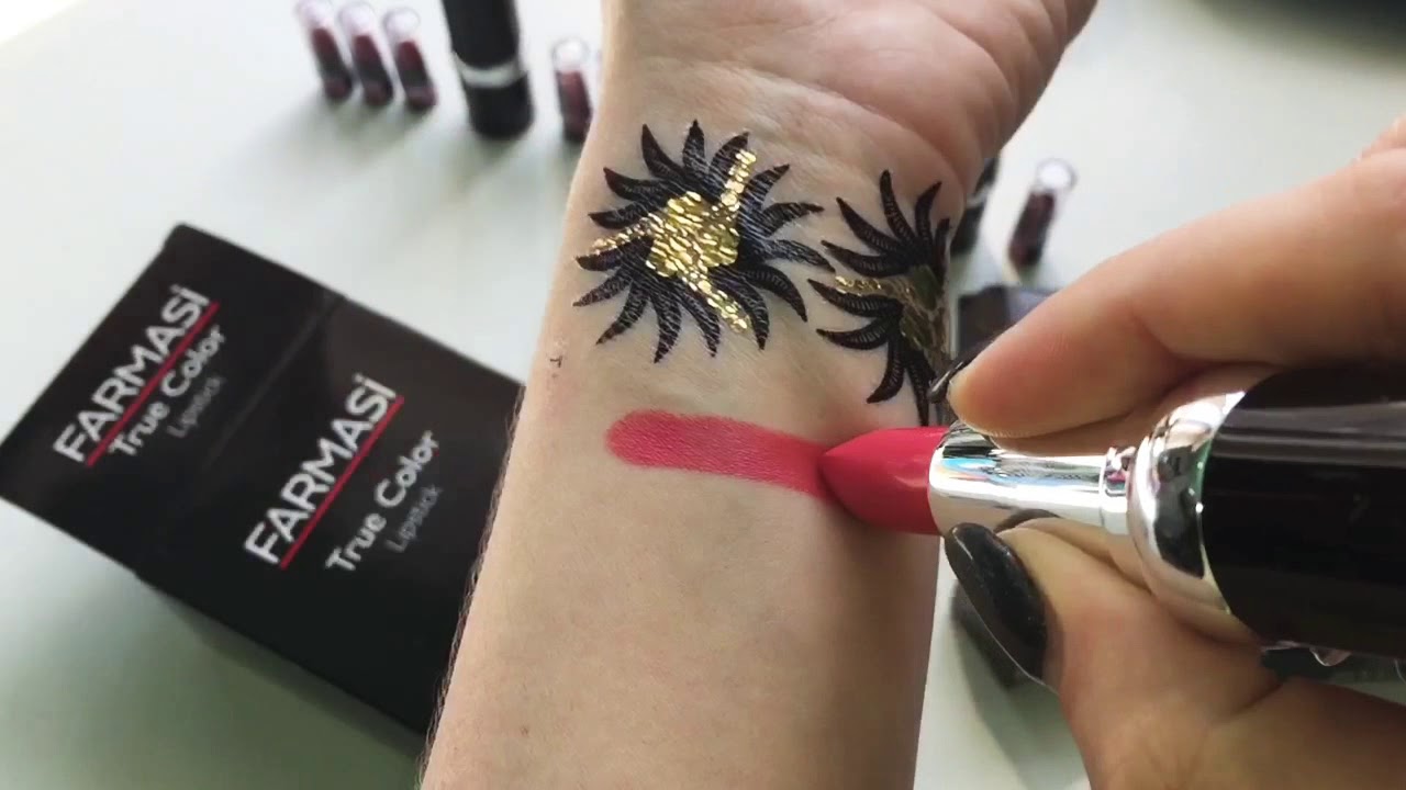 True color Farmasi lipstick свотч помад Тру Колор  Фармаси