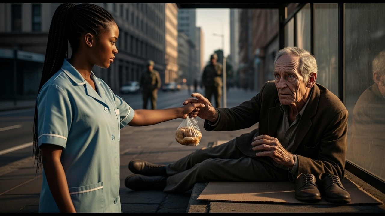 She Was Feeding An Old Homeless White Man Not Knowing He Is A Veteran That Had Been Made A Ghost