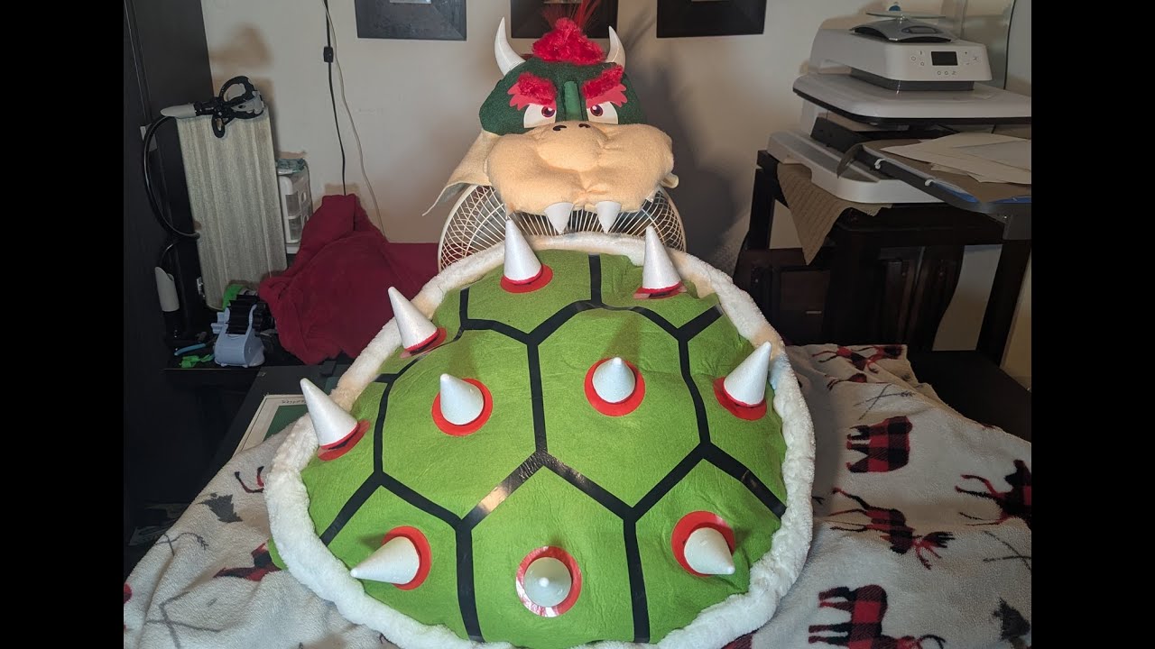 Making a Bowser Spiked Shell & Bowser Mask for group Super Mario Costumes