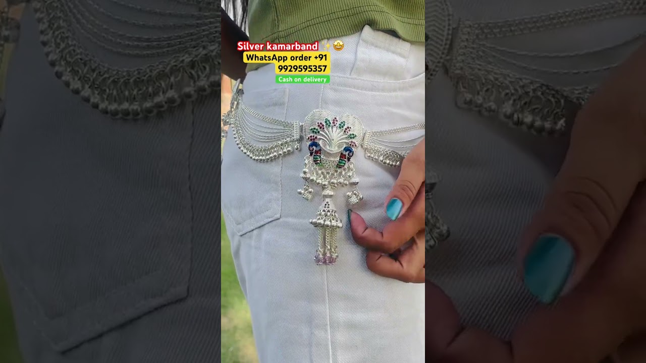 New designer beautiful silver kamarband ✨🤩with 65% discount on instant order #ytshorts #jewellery