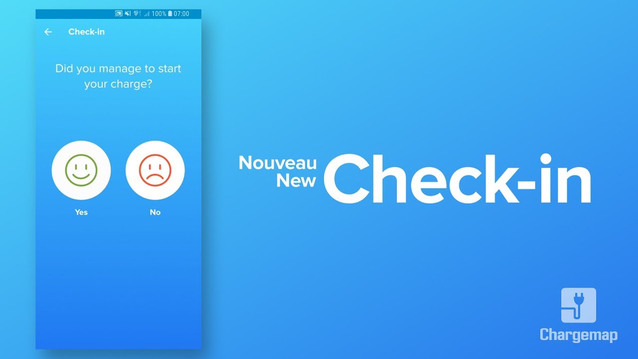 New Check-in on Chargemap mobile app