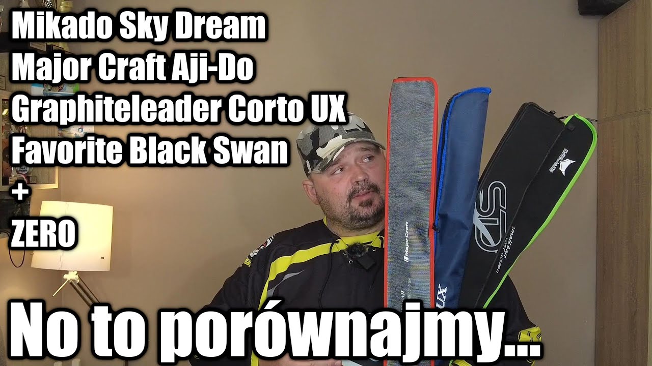 Porównanie: Mikado Sky Dream, Major Craft Aji-Do, Graphiteleader Corto UX, Favorite Black Swan