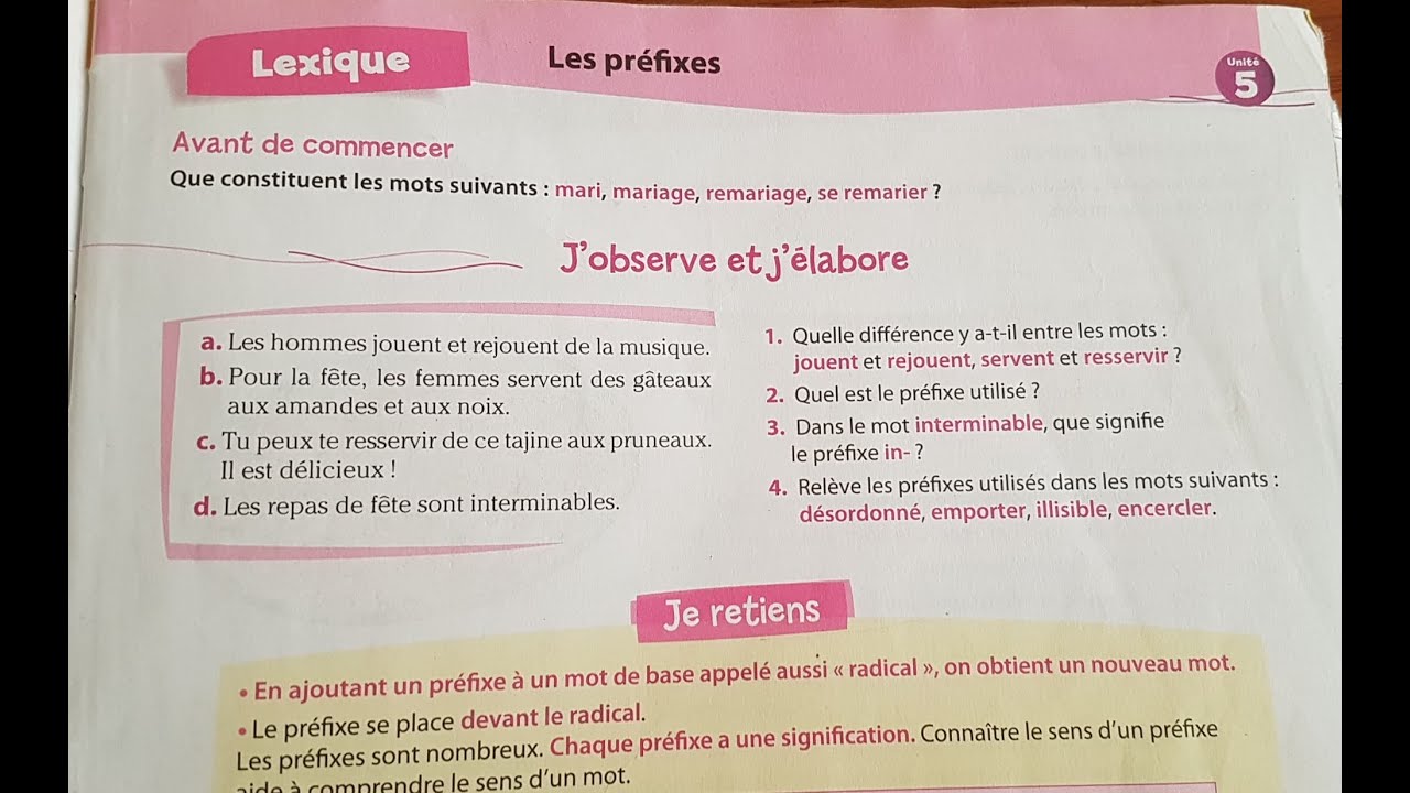 les préfixes
