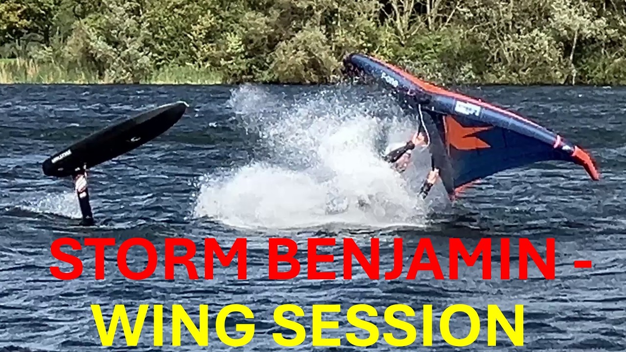 Wingfoiling the Storm! Extreme Gusts During Storm Benjamin