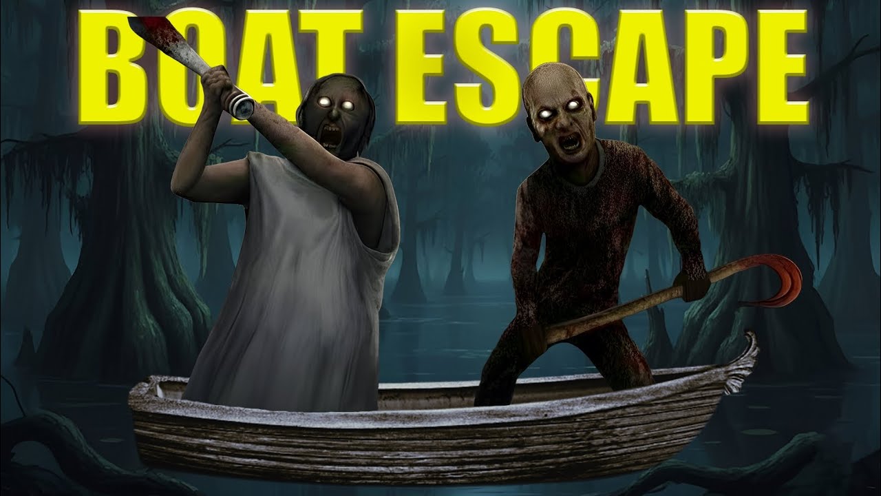 Escape by boat in granny chapter 2 #granny #gaming #growth 