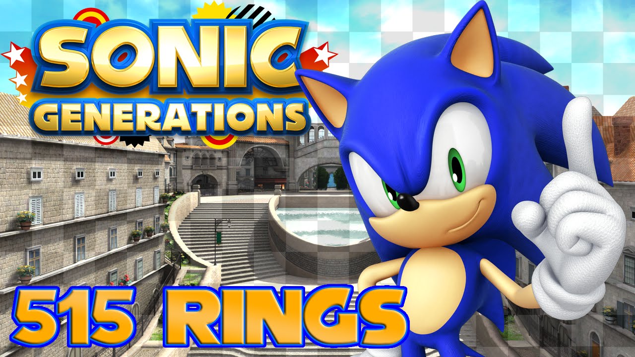 Sonic Generations - Rooftop Run Challenge 1 (Modern) - Ring Attack (515 Rings)