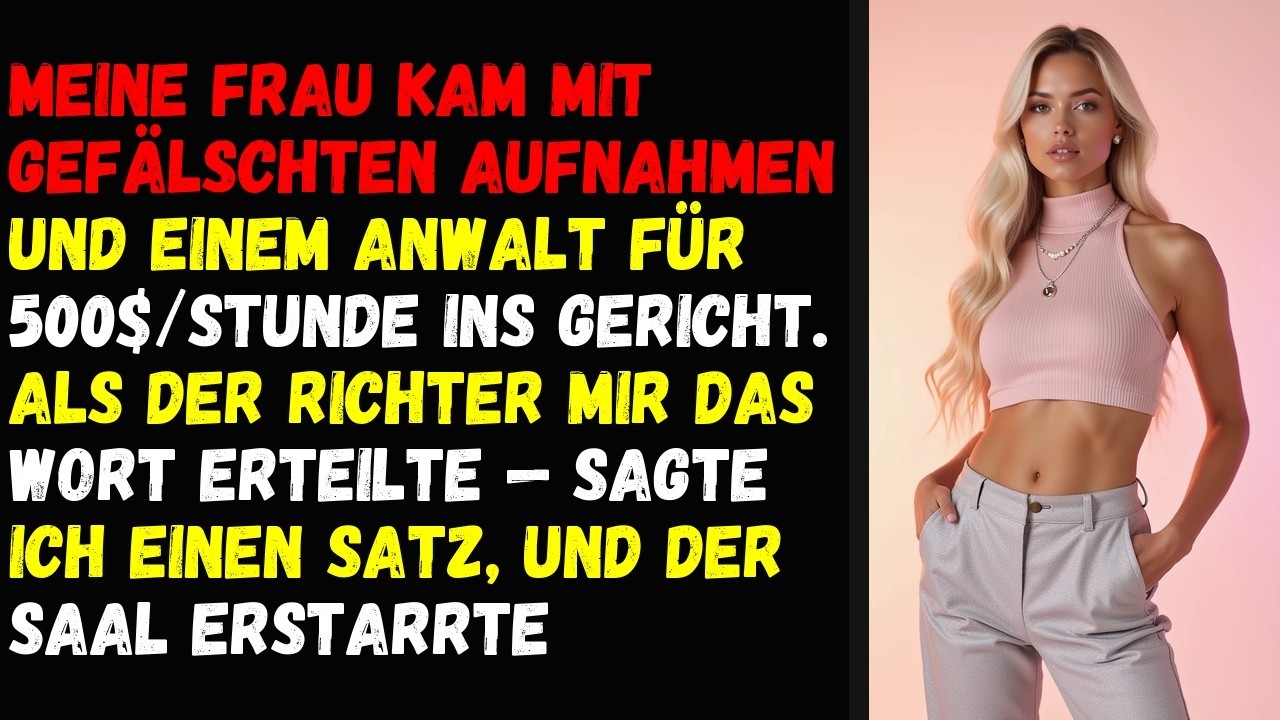 Meine Frau kam mit gefälschten Aufnahmen und einem Anwalt für 500$/Stunde ins Gericht.