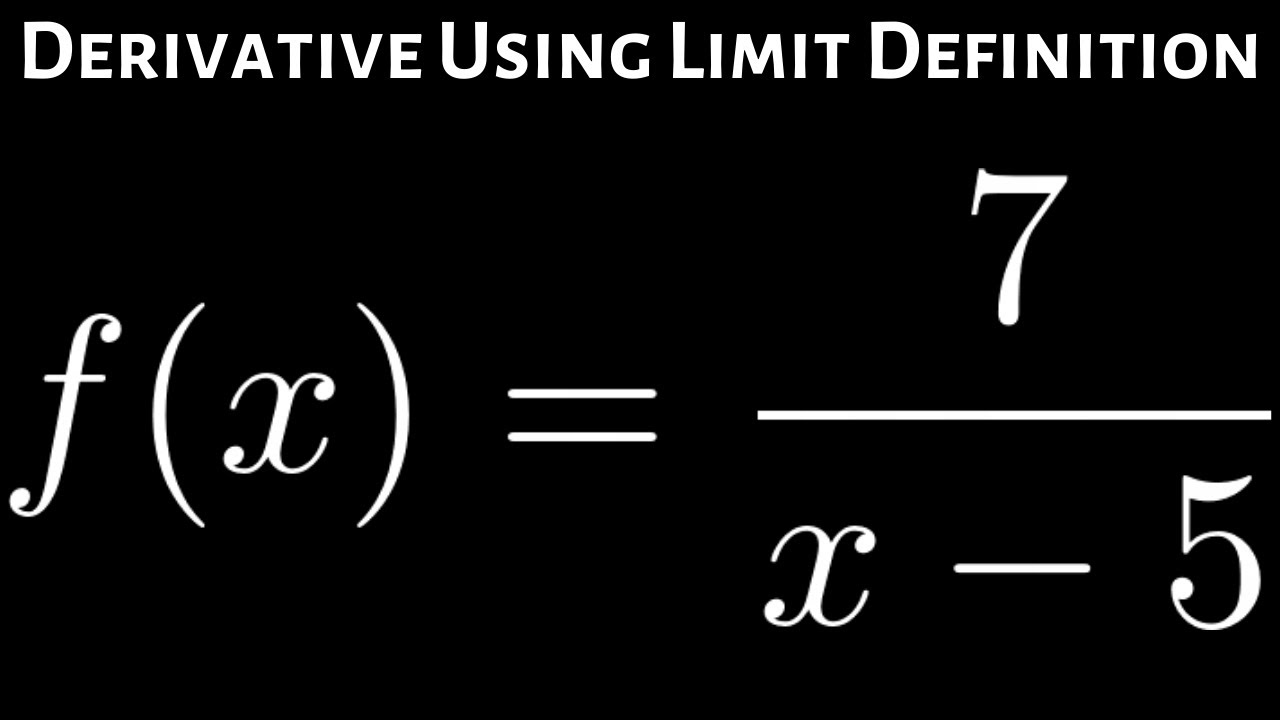 How to Find the Derivative using the Limit Definition for f(x) = 7/(x - 5)