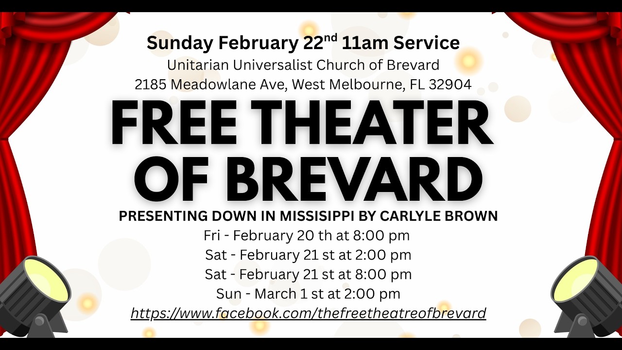 2-22-26 The Free Theatre of Brevard - Discussion of Down in Mississippi by Carlyle Brown