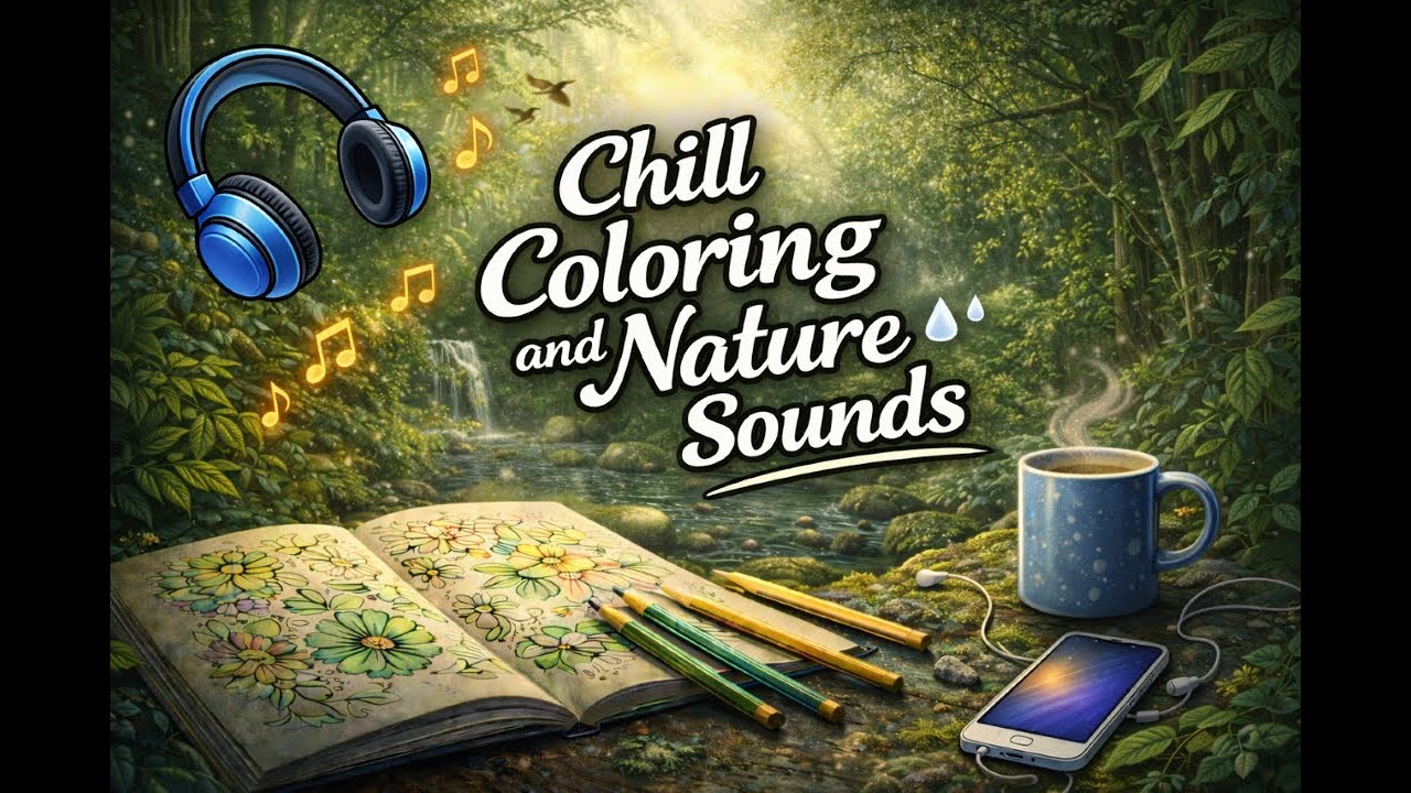 Color With Me: CoCo Wyo Coloring Book | Nature Sounds #ohuhumarkers #adultcoloring #relaxing