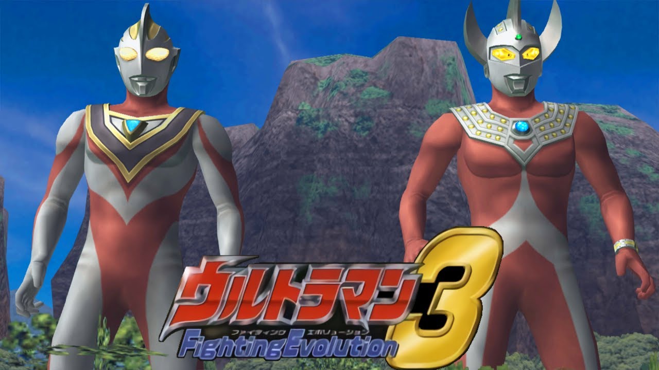 [PS2] Ultraman Fighting Evolution 3 - Tag Mode - Ultraman Gaia and Ultraman Taro (1080p 60FPS)