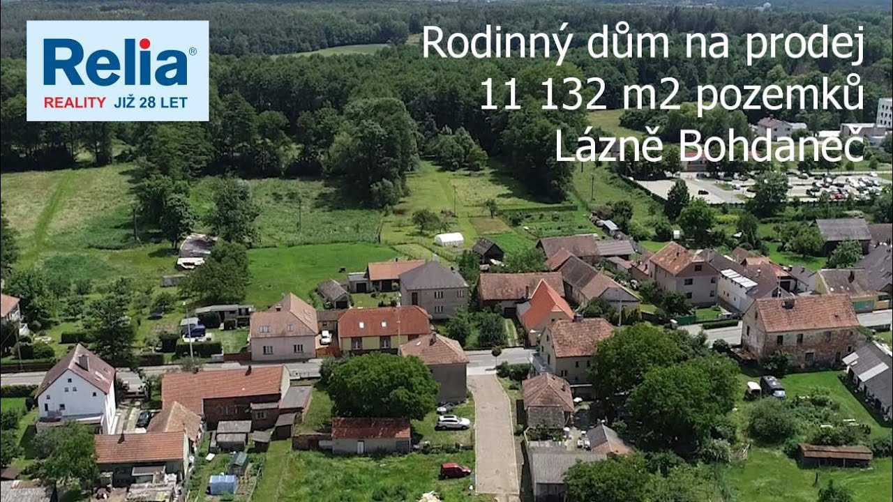 Na prodej rodinný dům s velkou zahradou a výhledem do lesa, 11.132m² - Lázně Bohdaneč, PRODÁNO