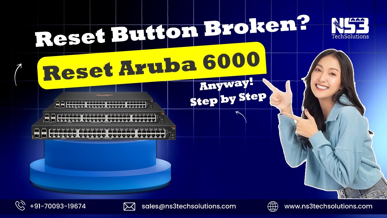 Reset Button Broken? How to Reset Aruba 6000 Switch |  #ResetAruba6000