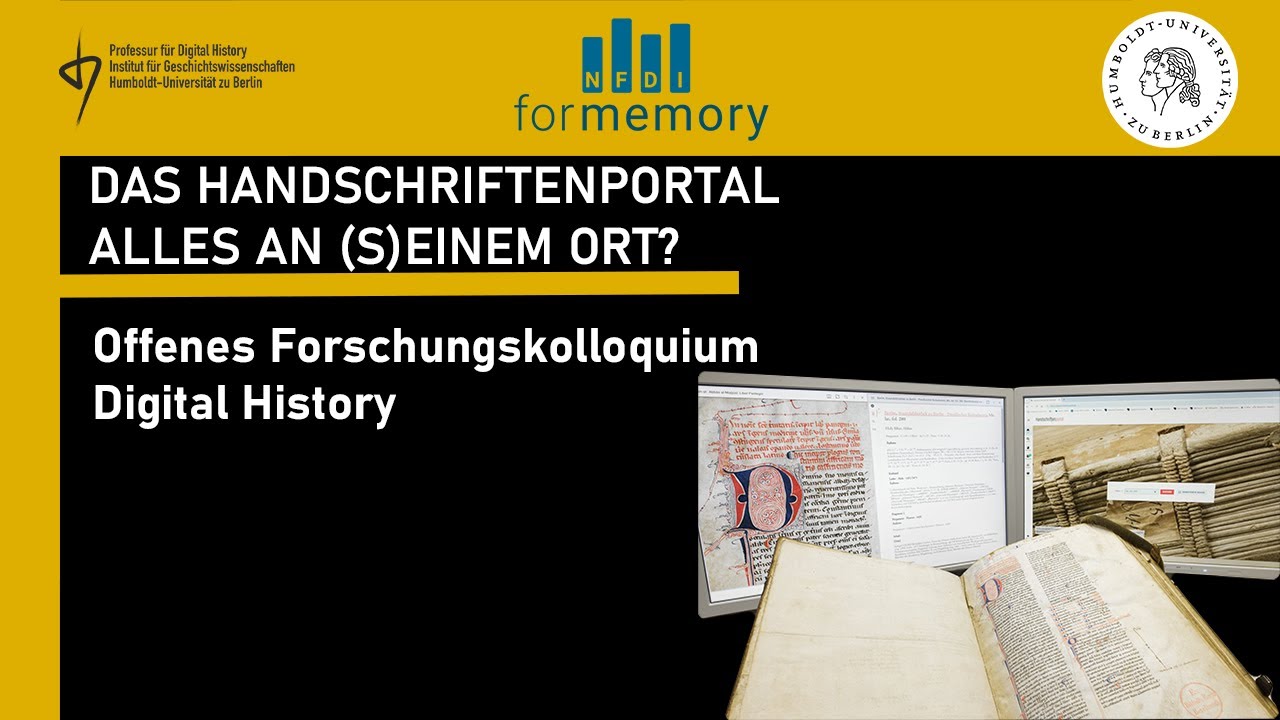 Robert Giel: Das Handschriftenportal: Alles an (s)einem Ort?