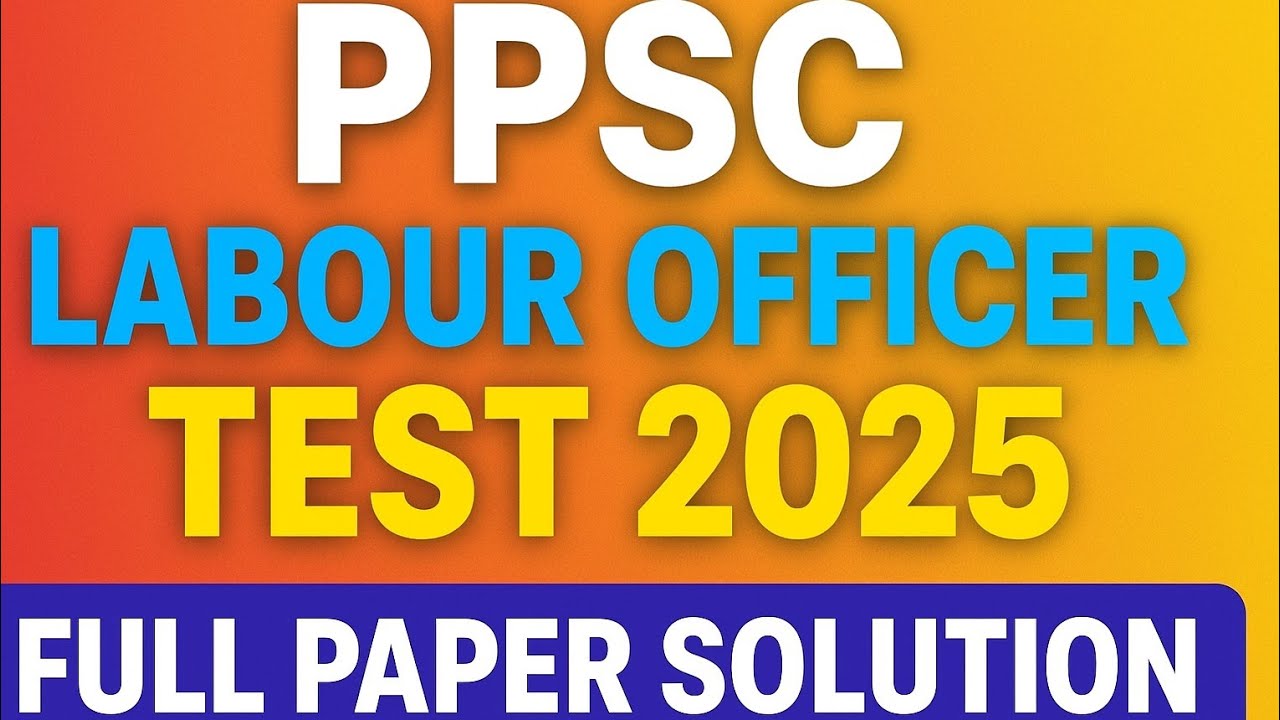 PPSC Today ~ 19 Oct 2025 | MCQs with Answers ~ Labour officer ~ Assistant ~ PART-1