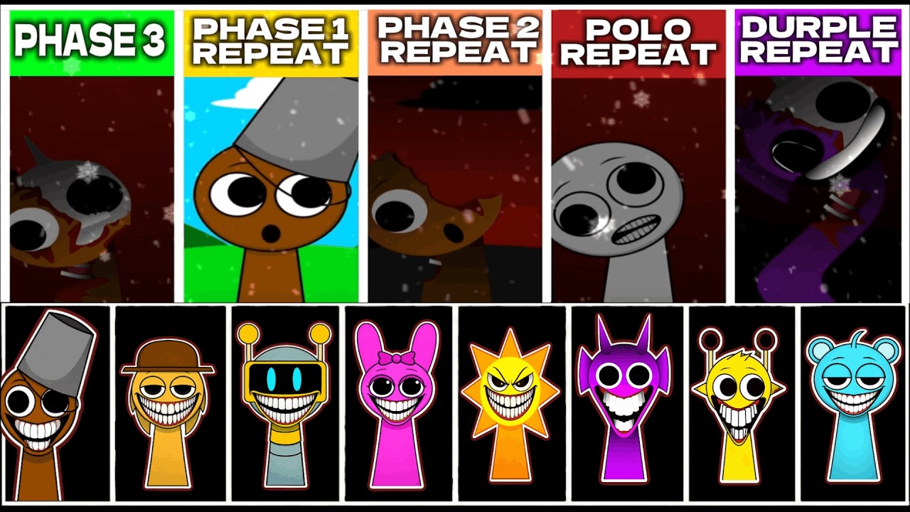 Sprunki But Phase 1, Phase 2, Polo And Durple REPEAT After PHASE 3
