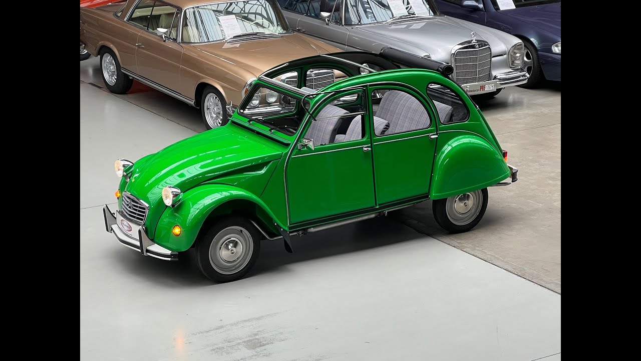Rundgang Citroën 2 CV 6 Club, 1987, Farbe vert bambou AC 533