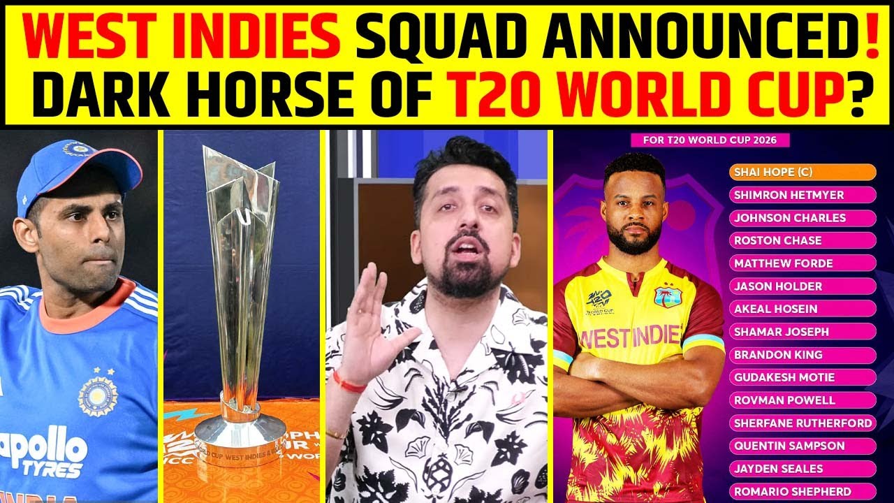 WEST INDIES SQUAD ANNOUNCED! T20 WORLD CUP KA DARK HORSE? 😱 #westindiescricket #t20worldcup2026