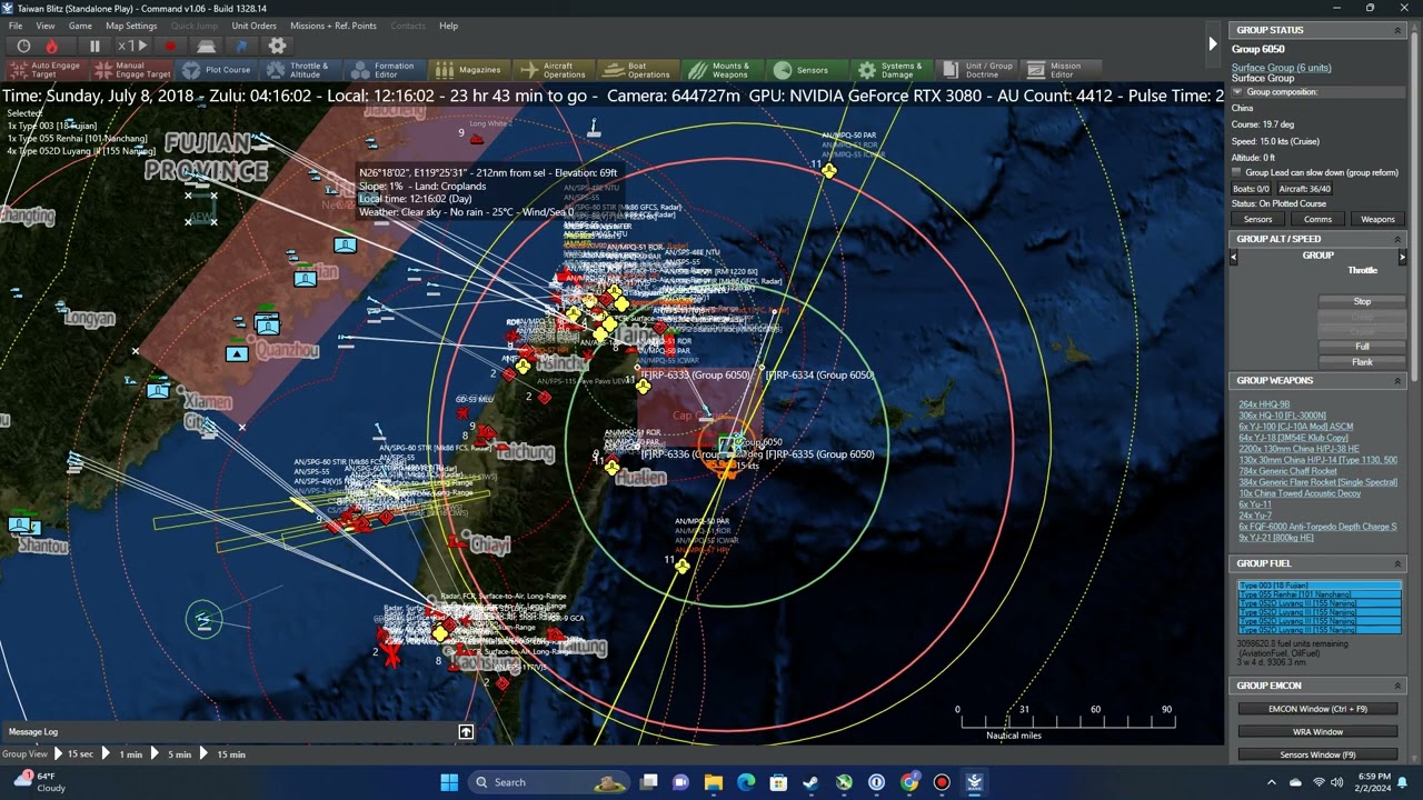 [CMO]: What would happen if China attacks Taiwan using a military exercise in 24 hours?