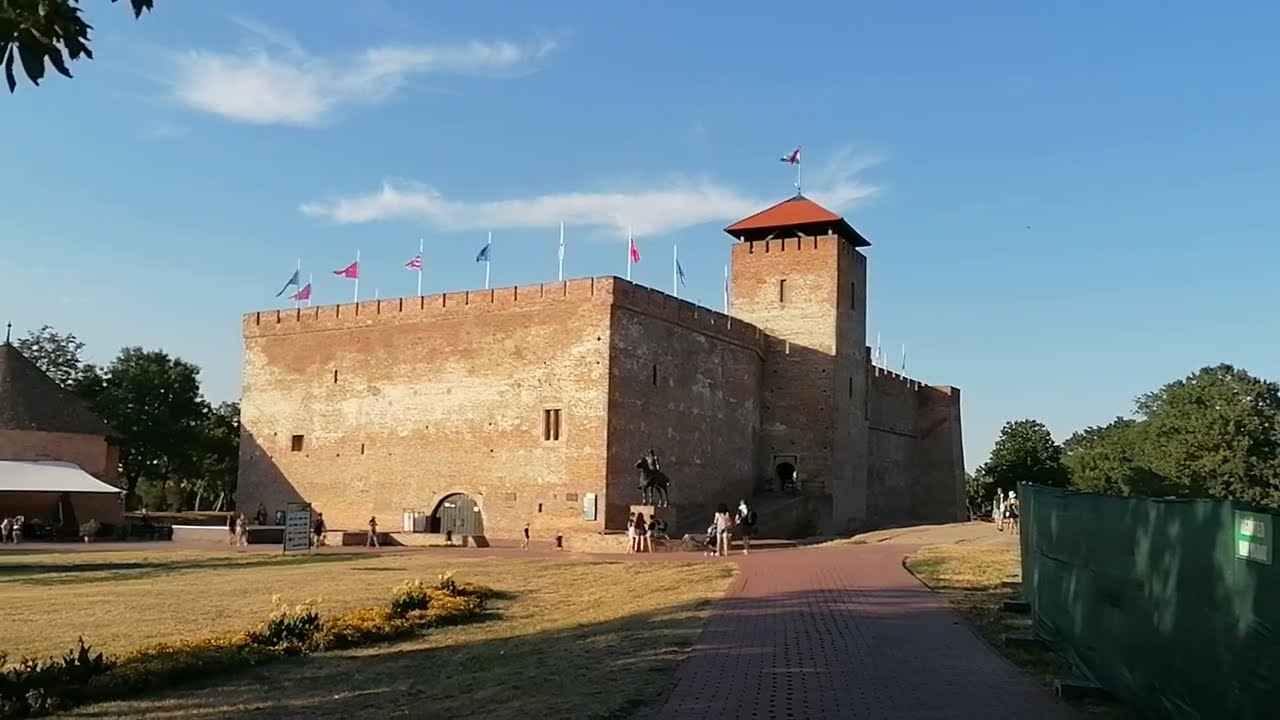 Gyula, HUNGARY - city tour on a bicycle