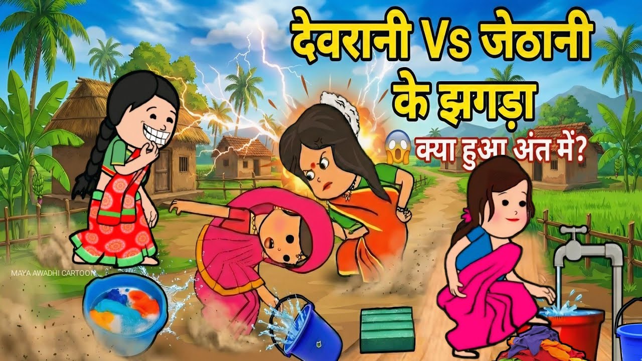 ललका जीजी के खिलाफ भड़काय के देवरानी के लाइन पटरी पे 🤪 अवधी कॉमेडी 🤪 Maya Awadhi Cartoon 