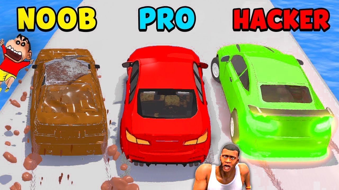 NOOB vs PRO vs HACKER in CAR MAKEUP with SHINCHAN and CHOP