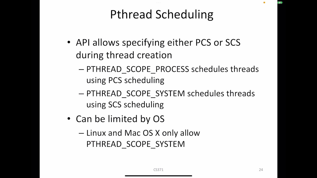Chapter 6 08 Thread and Pthread Scheduling