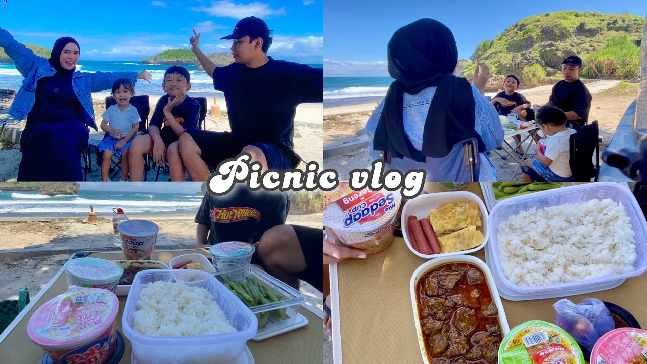 Picnic Vlog || Picnic Bersama Keluarga Dengan Bekal Dari Rumah ✨ Pantai Srau Pacitan !!!
