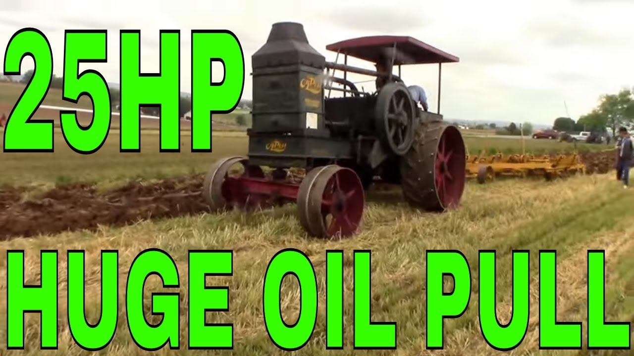 Rumely Oil Pull Tractor Plowing Field, Advance Rumely Oil Pull 25-45HP ROUGH AND TUMBLE KINZERS, PA