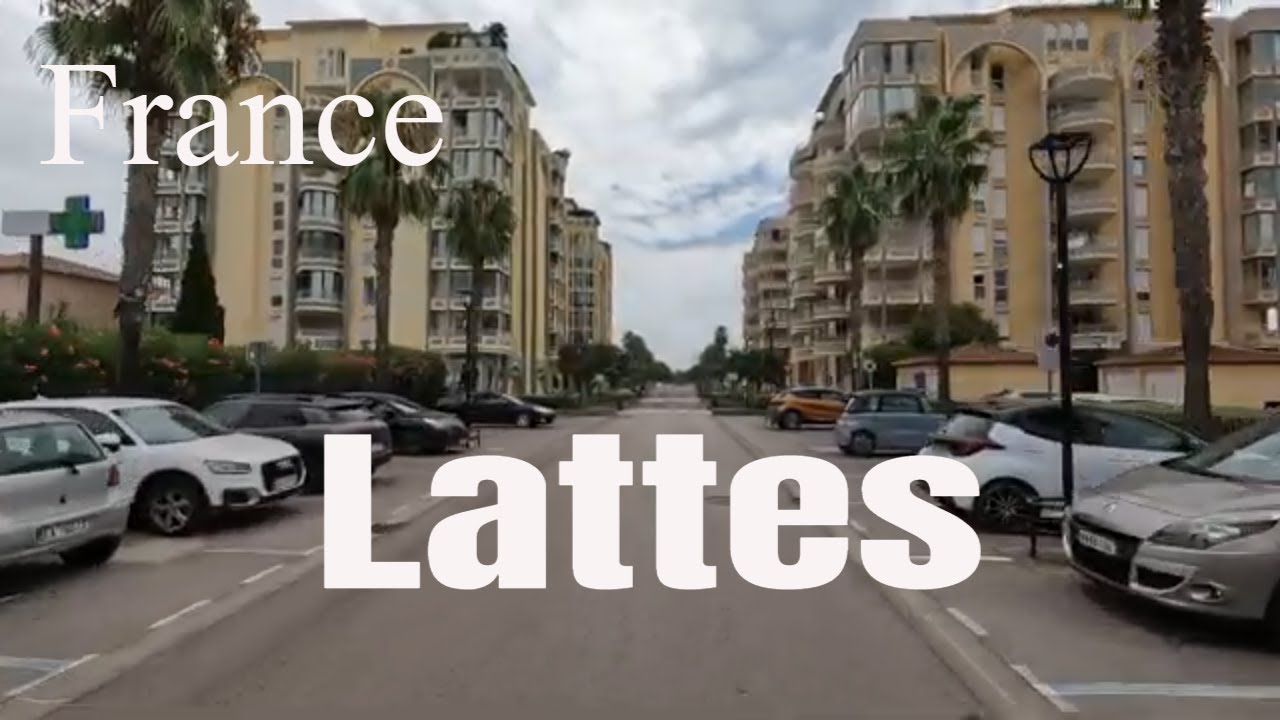 Lattes 4k-Ville de lattes - Driving- French region