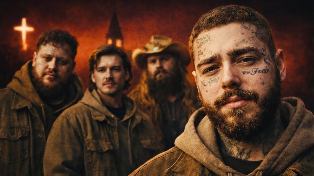 Post Malone ft Morgan Wallen, Chris Stapleton  and Jelly Roll - GRACE IN THE FIRE