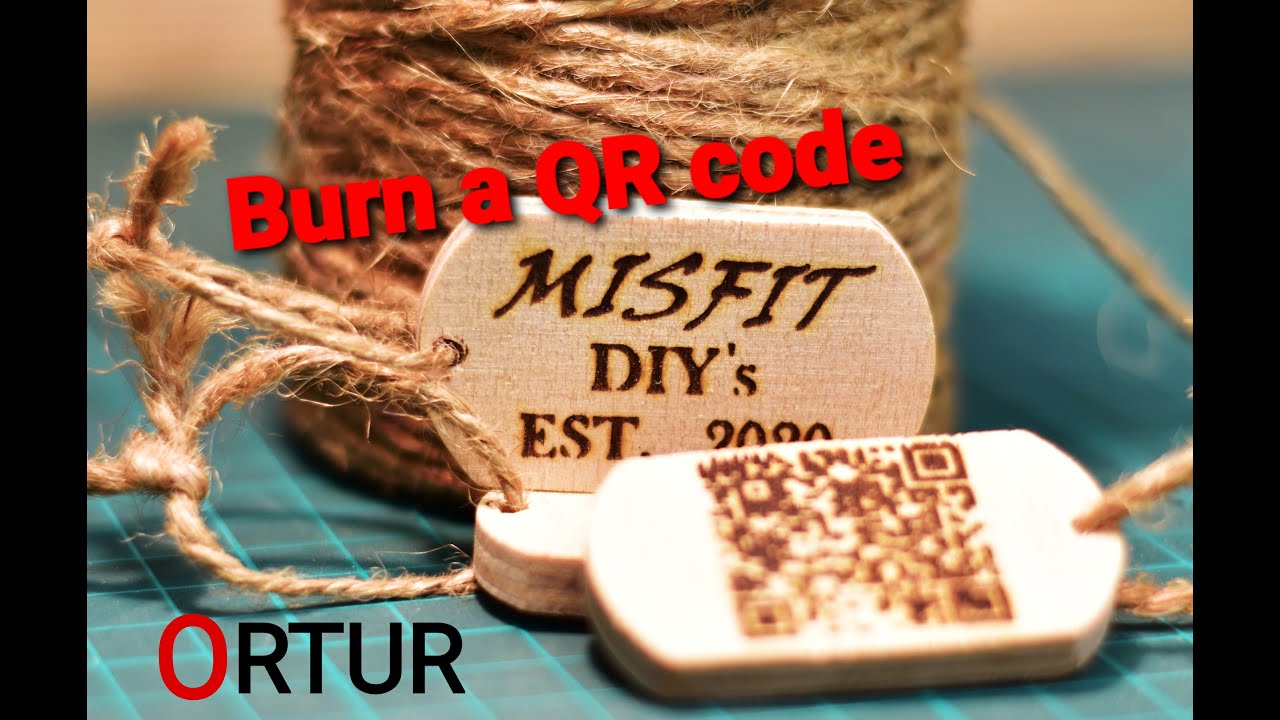 Laser engrave a set of Dog Tags with a QR code.