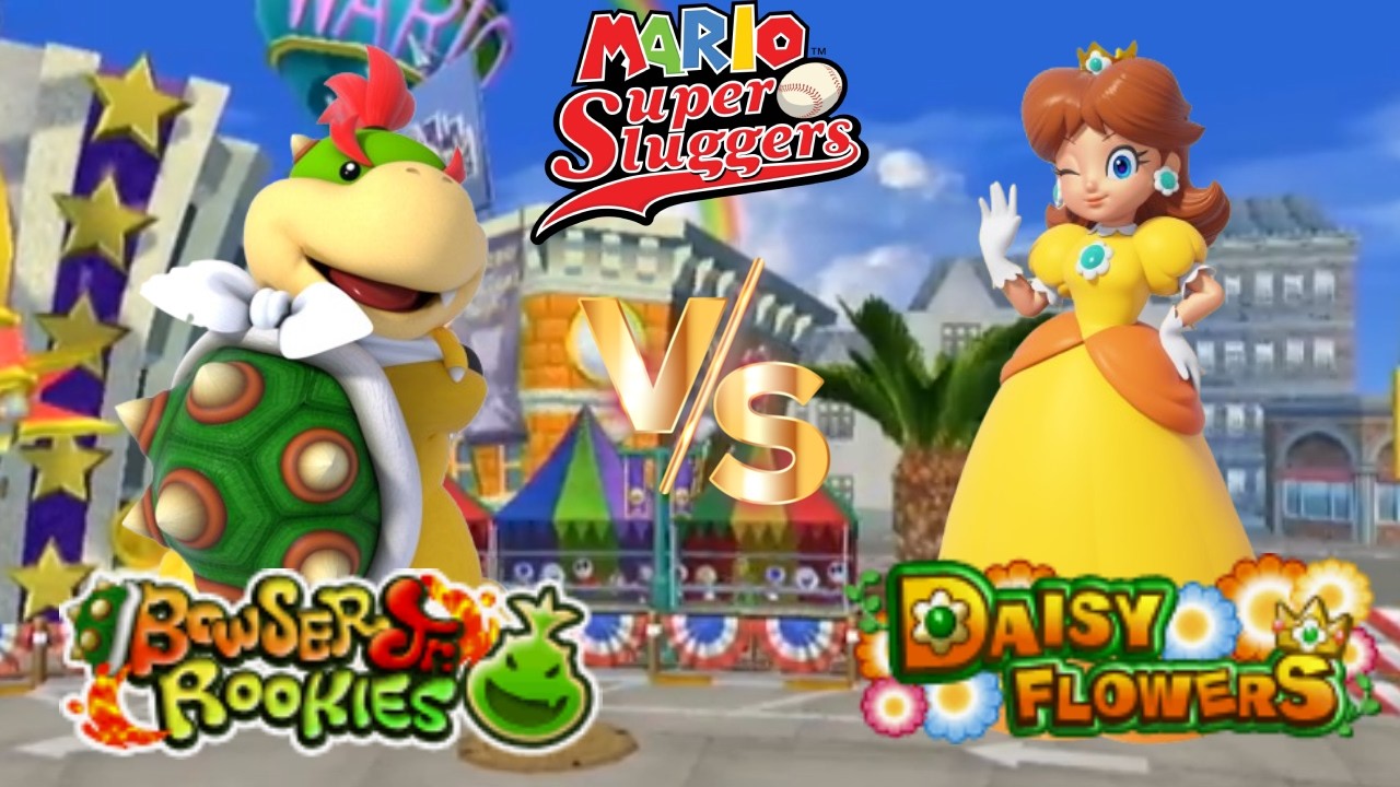 Super Mario Sluggers - Season 11 Game 12 Bowser Jr vs Daisy [Wario City Day]