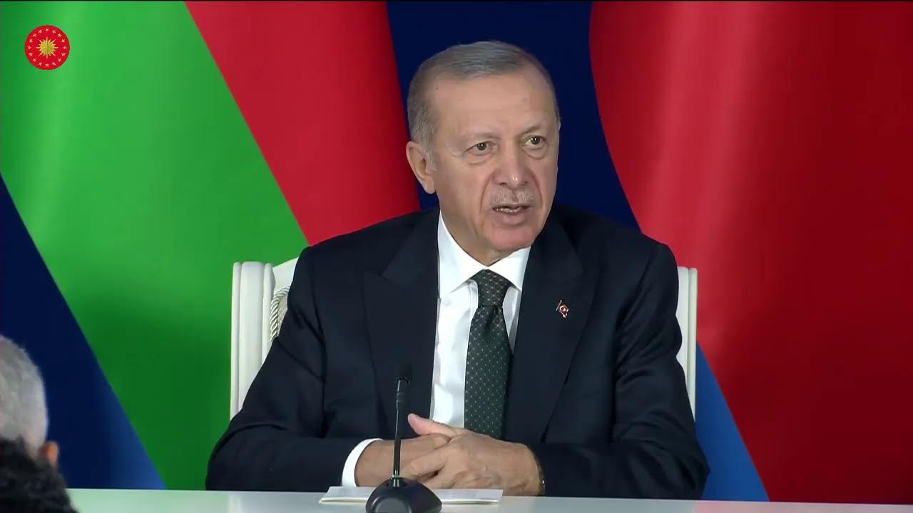 Cumhurbaşkanı Erdoğan, Azerbaycan Cumhurbaşkanı Aliyev ile ortak basın toplantısında konuşuyor