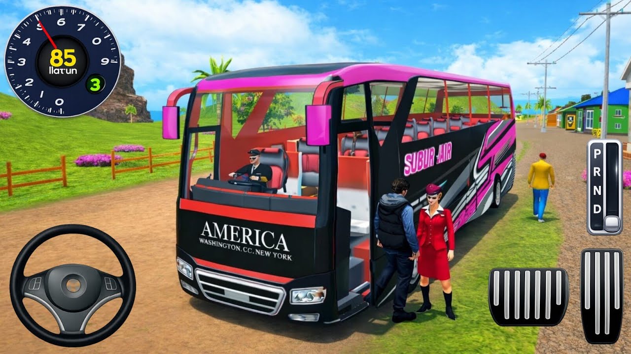 Offroad Coach Bus Driving 2026 - Mountain Bus Driving 3D - Bus Simulator - Android GamePlay