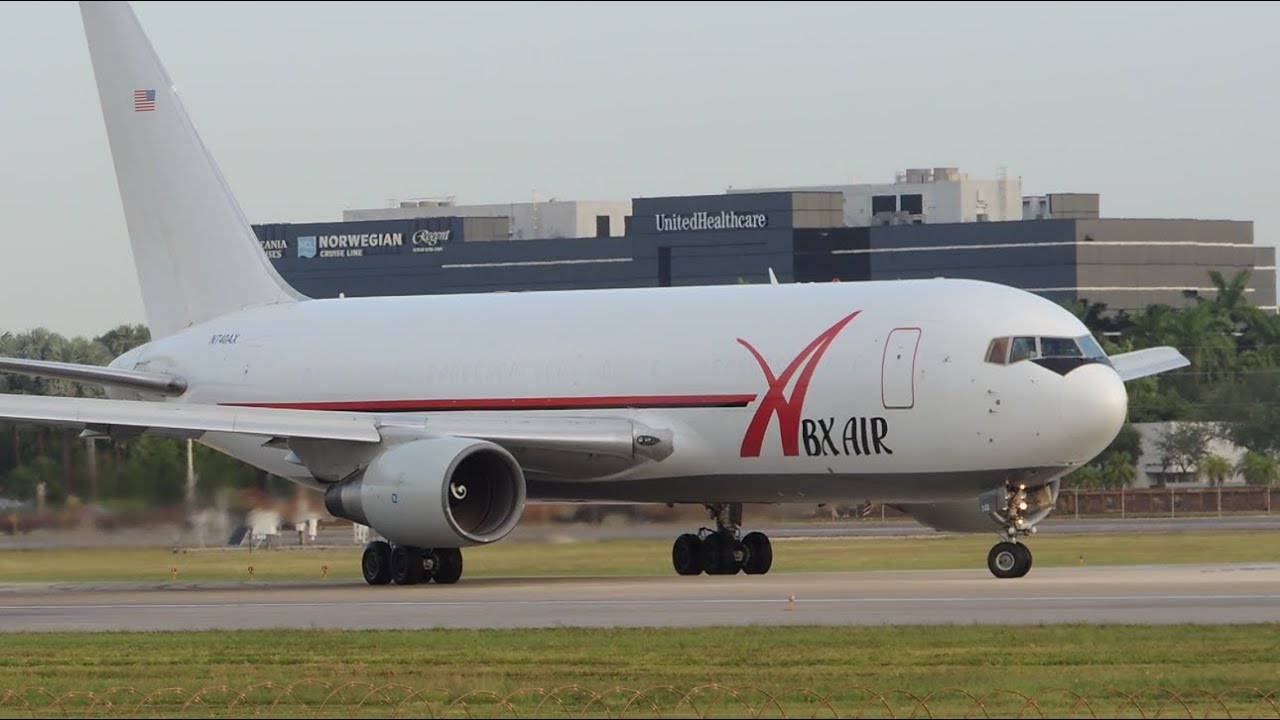 ABX Air Boeing 767-200F [N740AX] takeoff from MIA