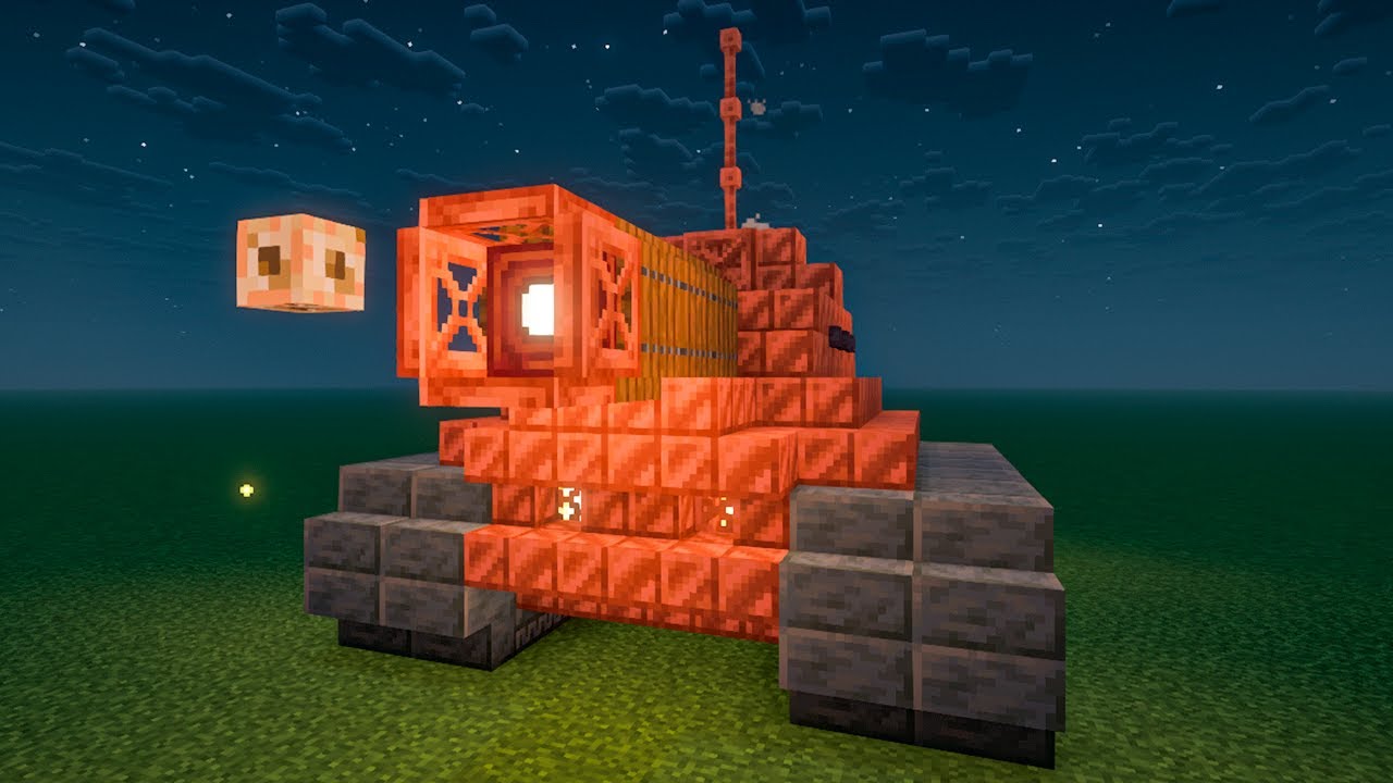 Minecraft Tutorial Build: Construindo um TANQUE de GUERRA! 🪖