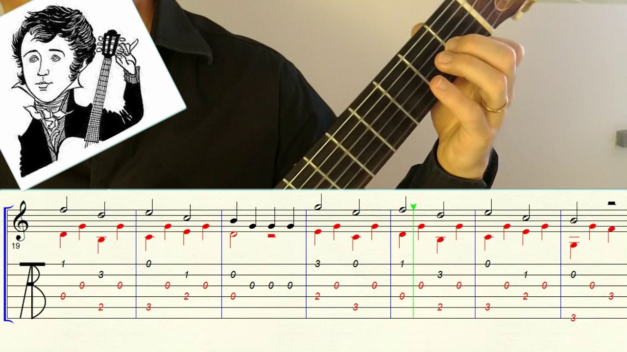 FERNANDO SOR STUDIO N. 1 OP.31, easy guitar tab
