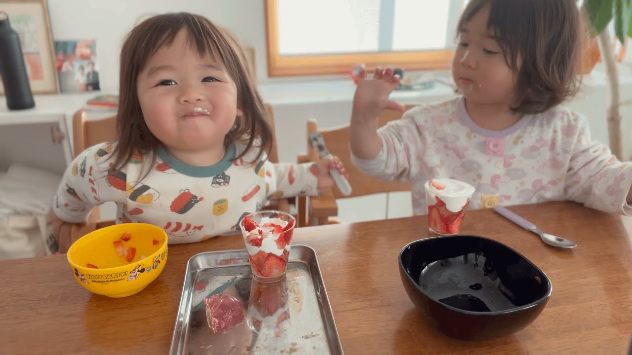 一瞬で吹雪になるよ？！色んな雪からの年子引き篭もり⛄️