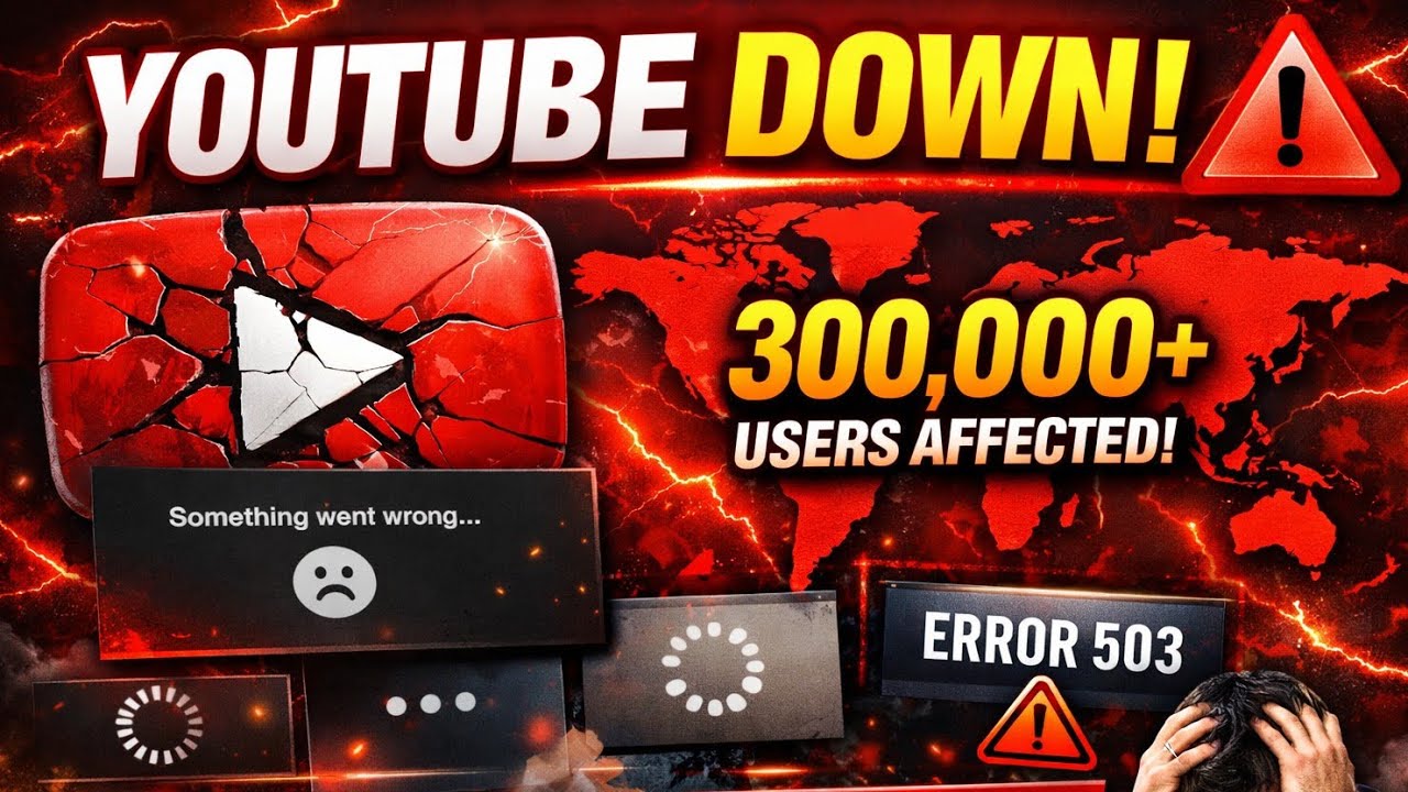 YouTube недоступен по всему миру прямо сейчас &ndash; масштабный сбой затронул более 300 тысяч пользова...