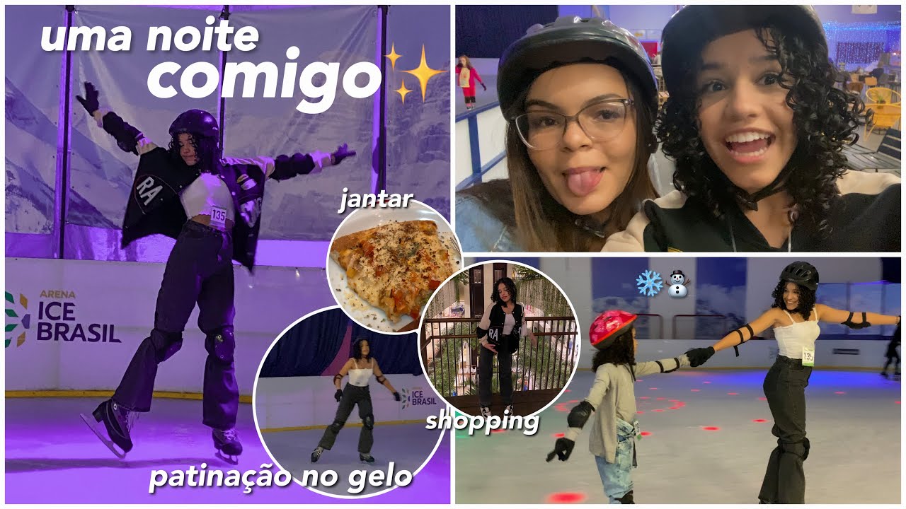 uma noite comigo ✨| patinação no gelo, shopping, jantar… ~ vlog!!