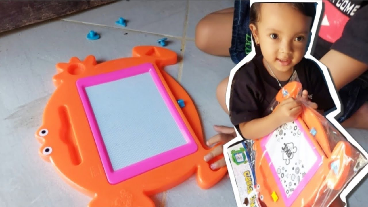 Unboxing Papan Tulis Magnetik Mainan Edukasi 💕,Untuk Anak-Anak Belajar Menulis
