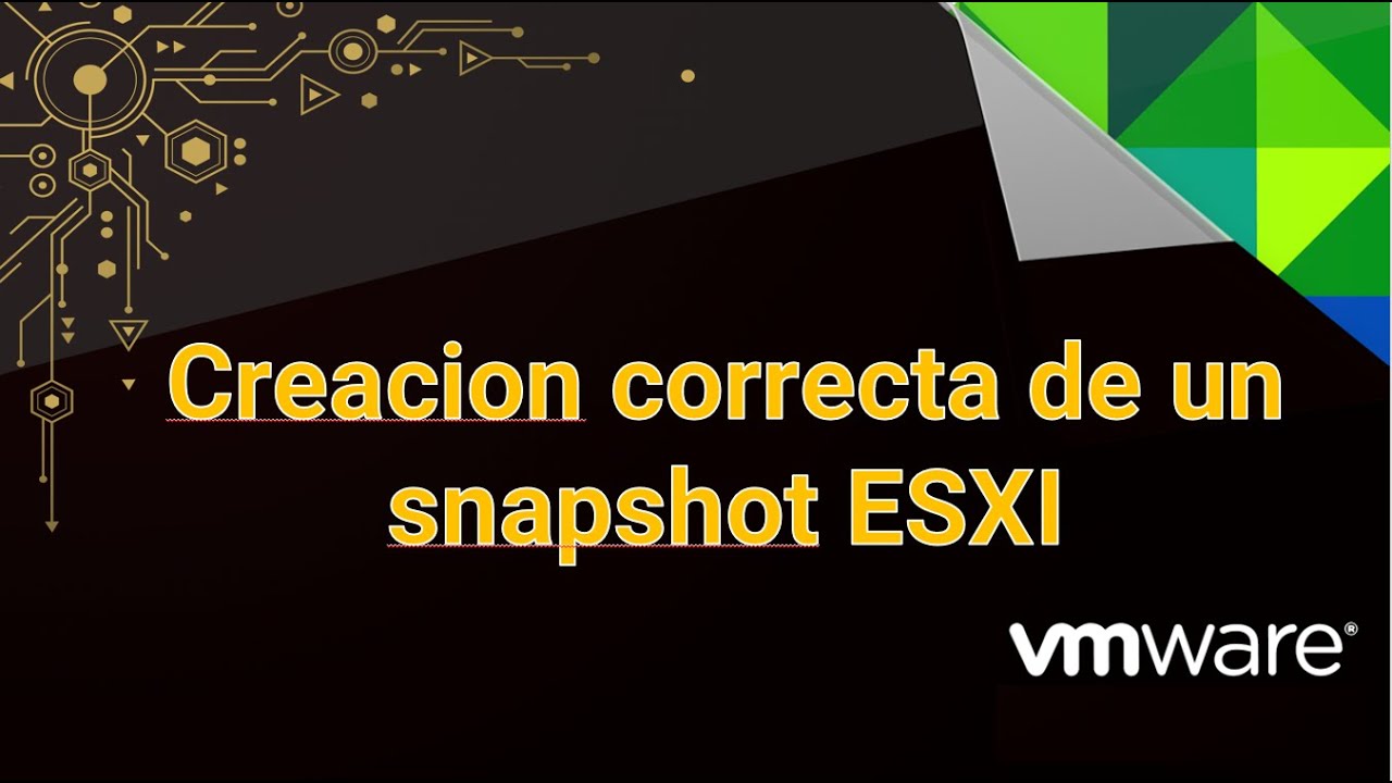 13. Curso de Vmware - Creacion correcta de un snapshot ESXI