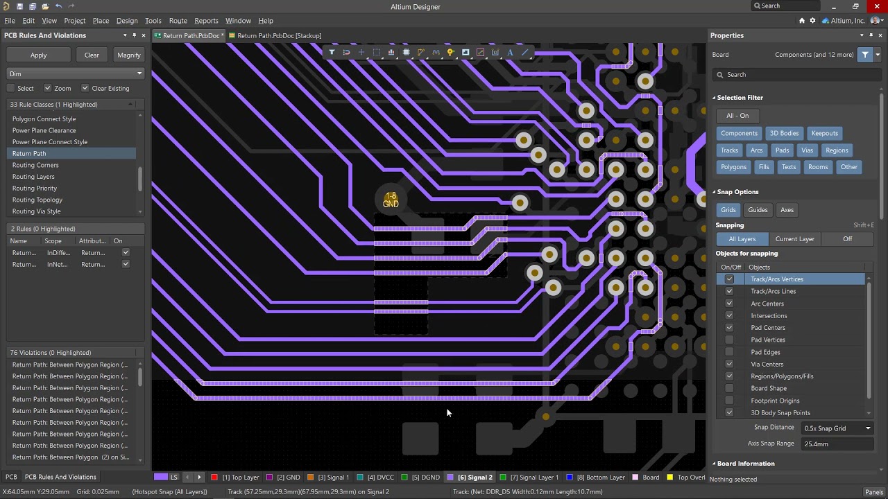 High-Speed Return Paths in Altium Designer