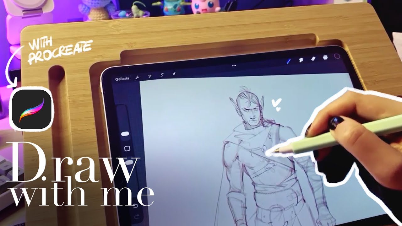 Draw with me in Procreate | Chill and relaxing character design sketch 