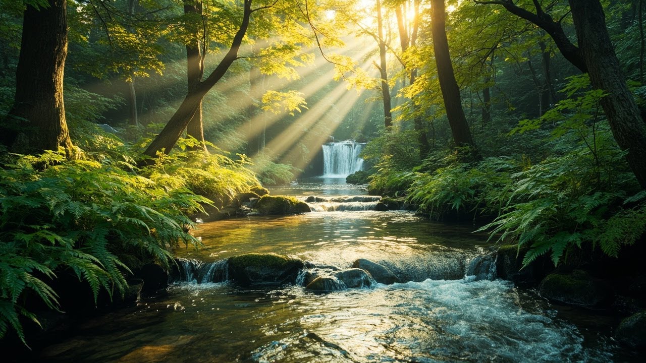 Tranquil Forest Stream | Lofi Music for Stress Relief and Focus