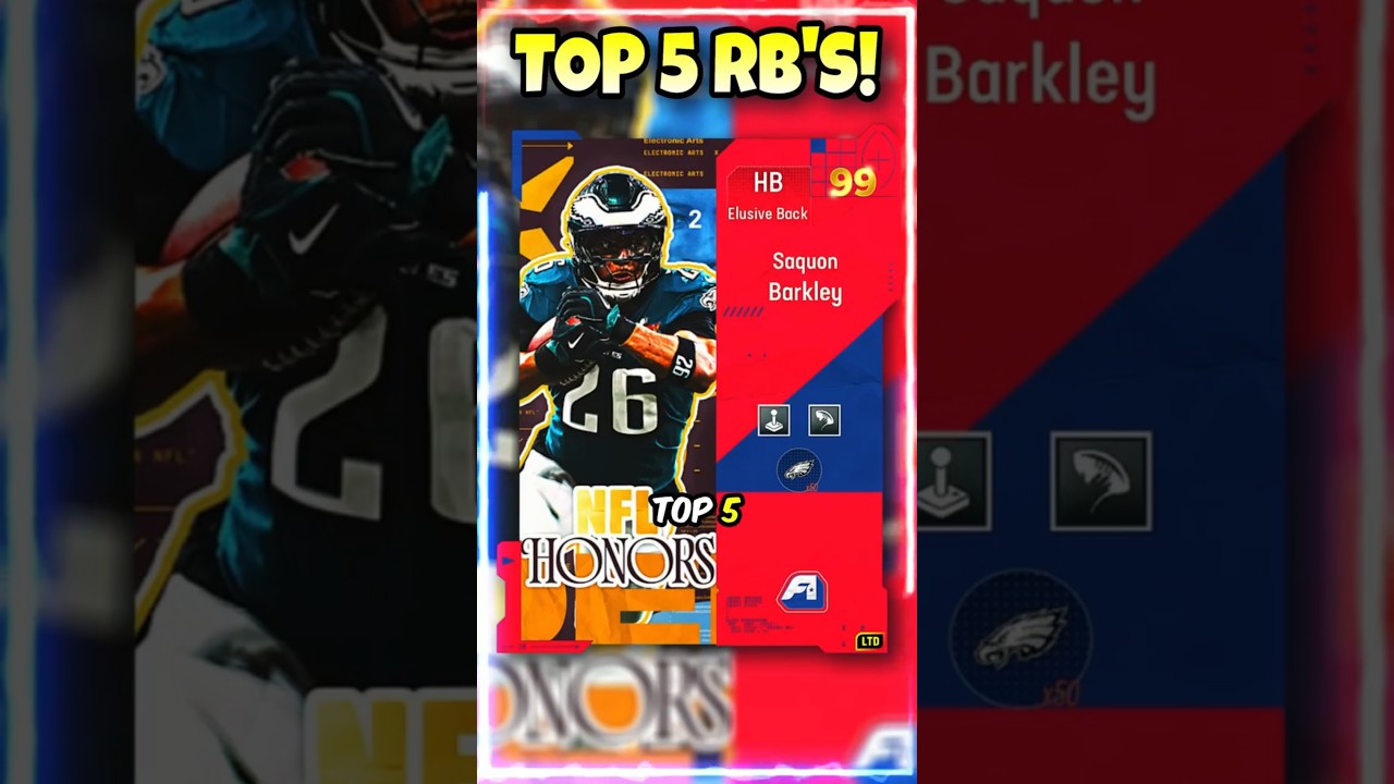*new* TOP 5 BEST Running Backs in MADDEN 25! Must HAVE HB'S in MUT 25! 
