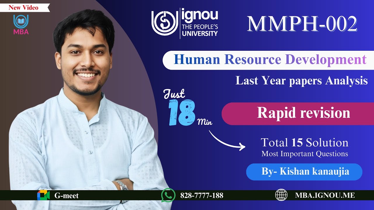 MESPH-002 HRD 15 Most IMP QUESTIONS | Rapid Revision | MBA IGNOU