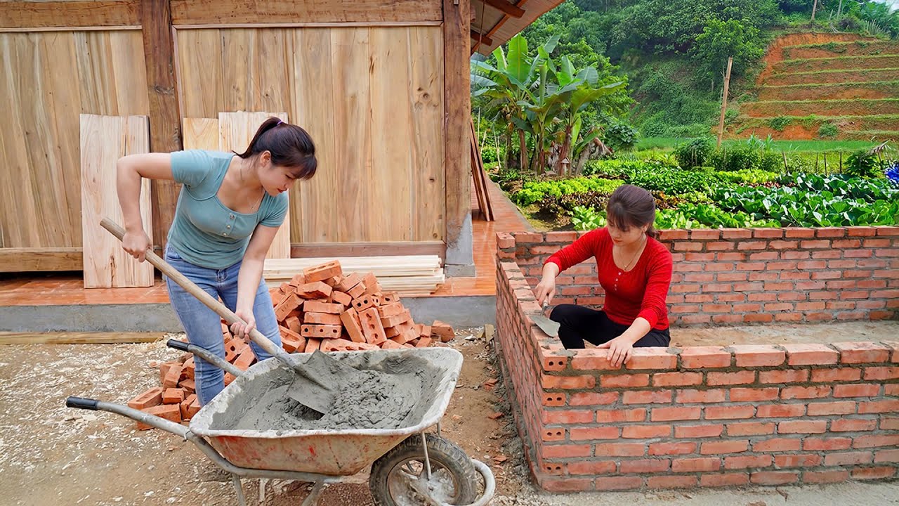 Timelapse - Building a Swimming Pool with Bricks & Cement | Off Grid Life