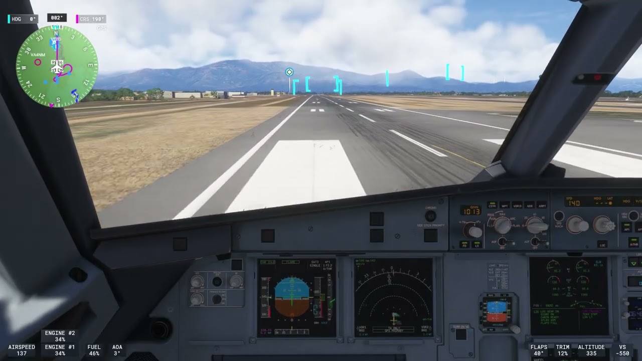 MSFS 2024 AirBus A320 Neo ILS Approach Landing at Bagdogra Airport